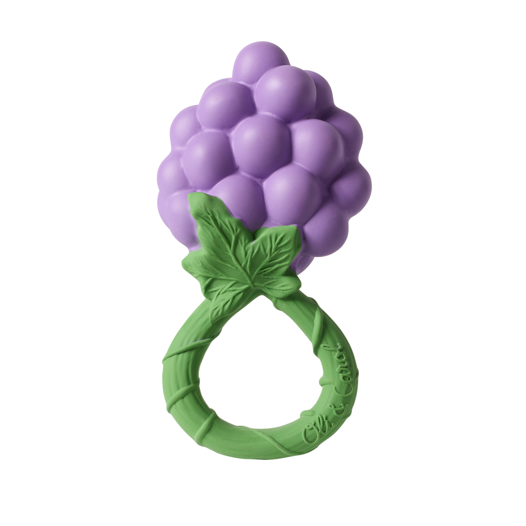 Oli & Carol Grape Rattle Toy - Baby Rammelaar - Paars 1