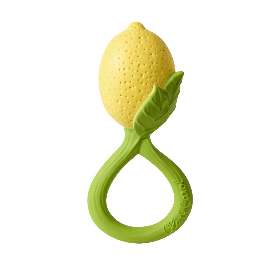 Oli & Carol Lemon Rattle Toy - Baby Rammelaar - Geel 1