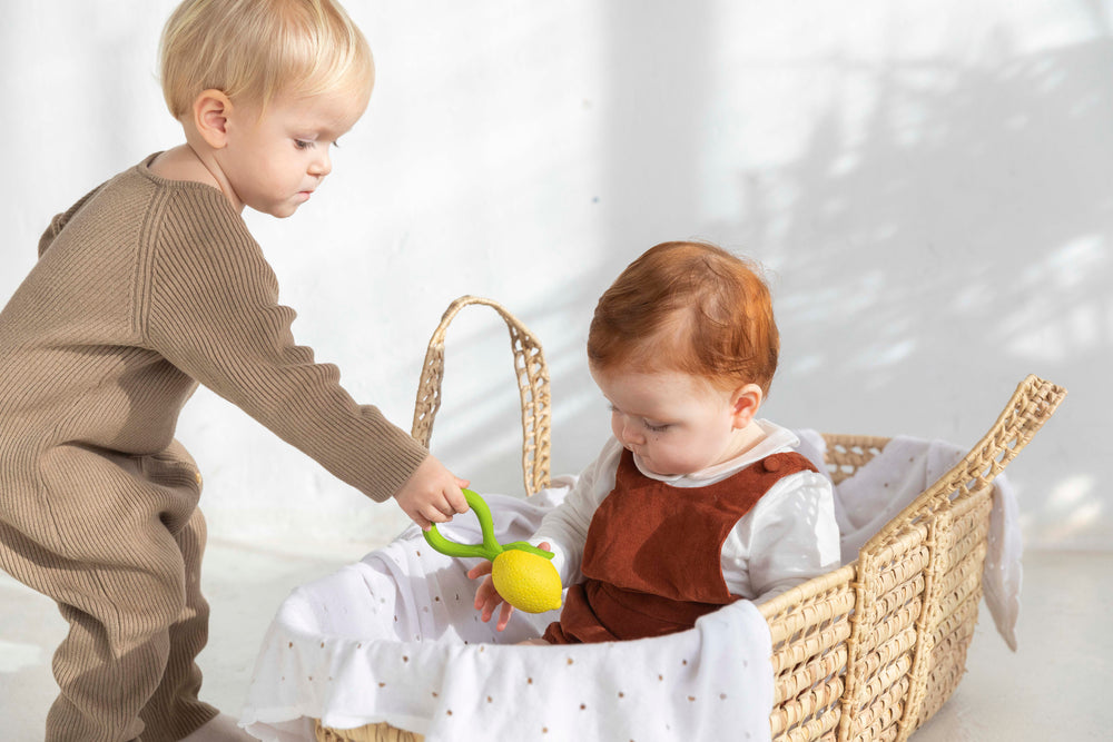 Oli & Carol Lemon Rattle Toy - Baby Rammelaar - Geel 2