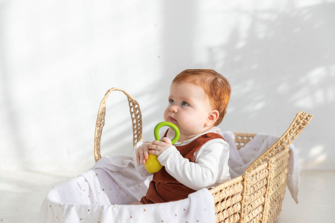 Oli &amp; Carol Lemon Rattle Toy - Baby Rammelaar - Geel 6