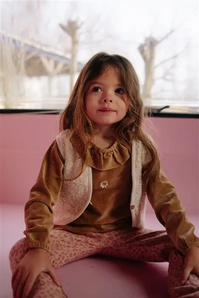 Riffle Blouse Cootje Rib Brown - Meisjes Blouse - Bruin 4