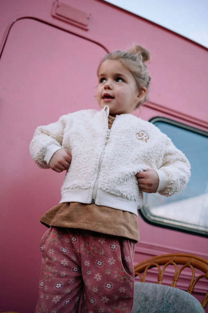 Riffle Bomber Noël Teddy Off White - Kindervest - Off White 5