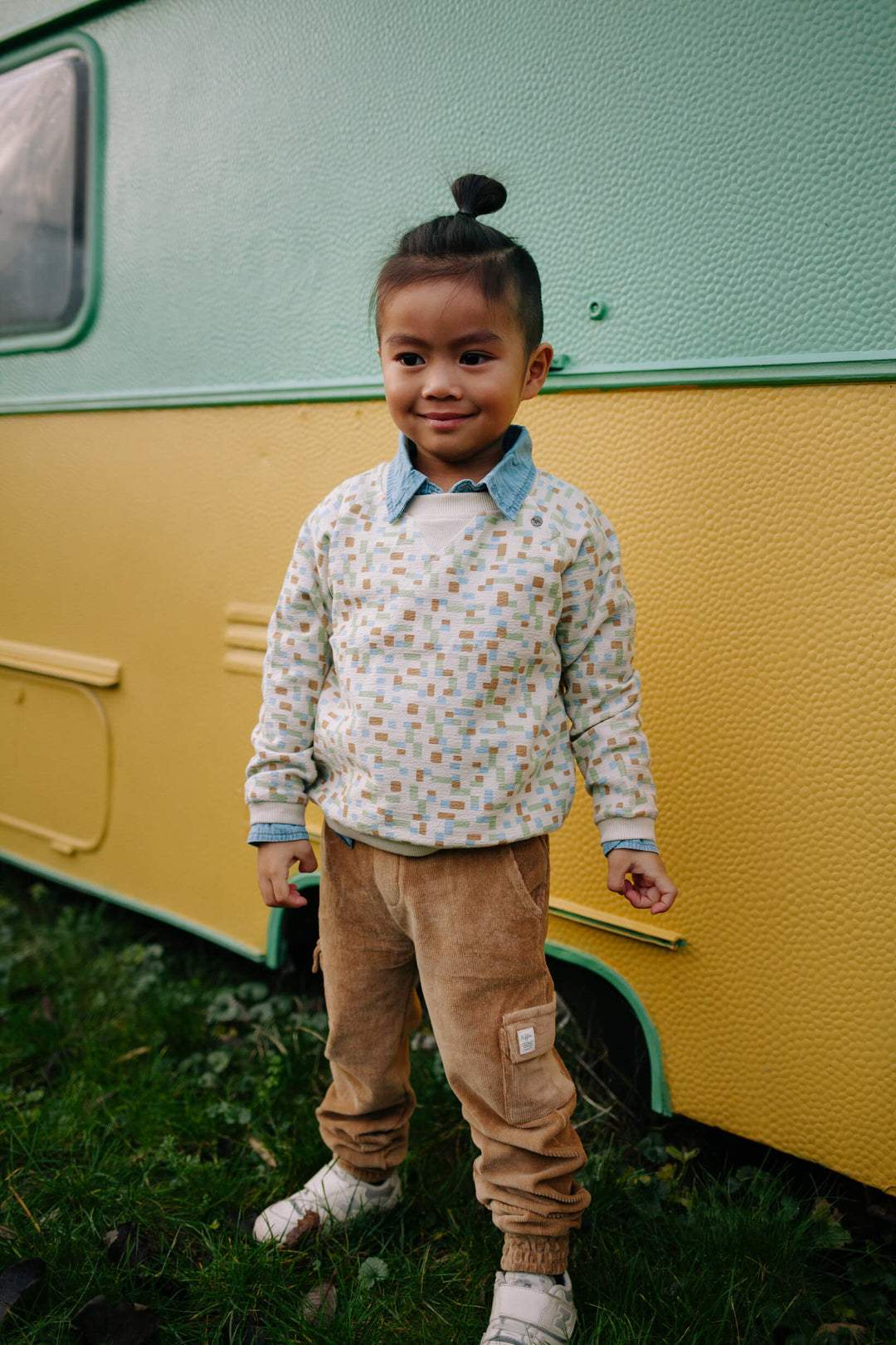 Riffle Cargo Pyke Rib Cognac Brown - Jongens Cargo Broek 2