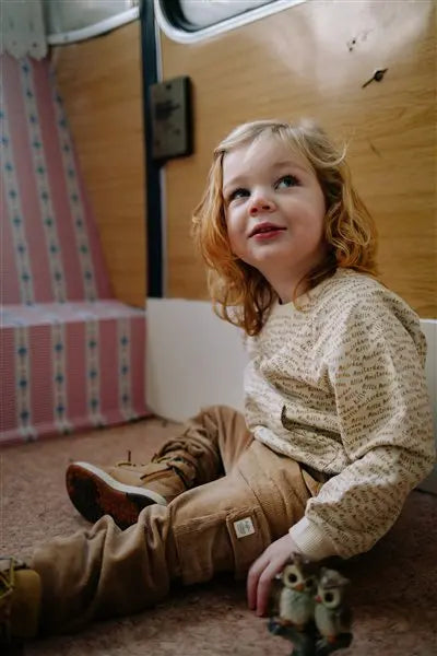 Riffle Cargo Pyke Rib Cognac Brown - Jongens Cargo Broek 3