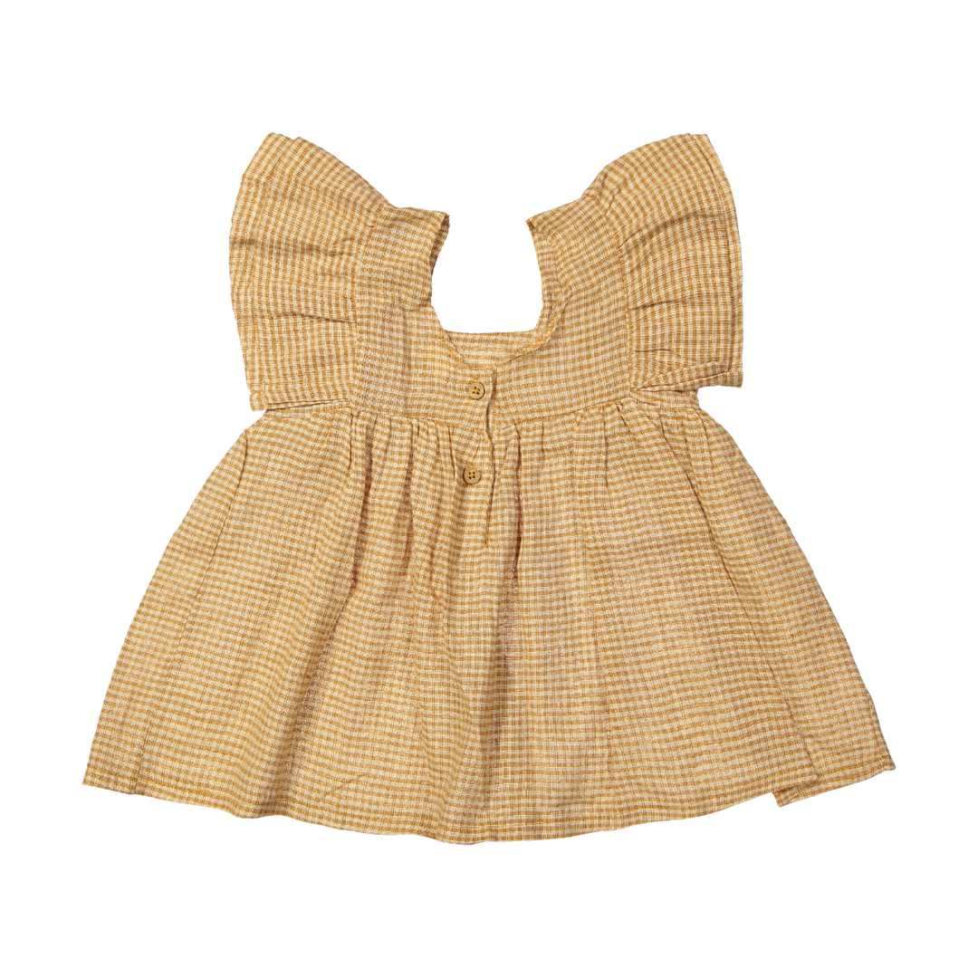 Riffle Dress Azra Woven Linnen Square - Meisjesjurk 1