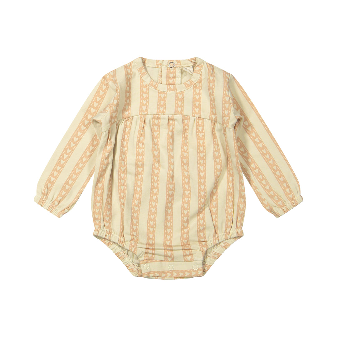 Riffle Romper Layla Baby Hearts - Romper Beige/Roze 1