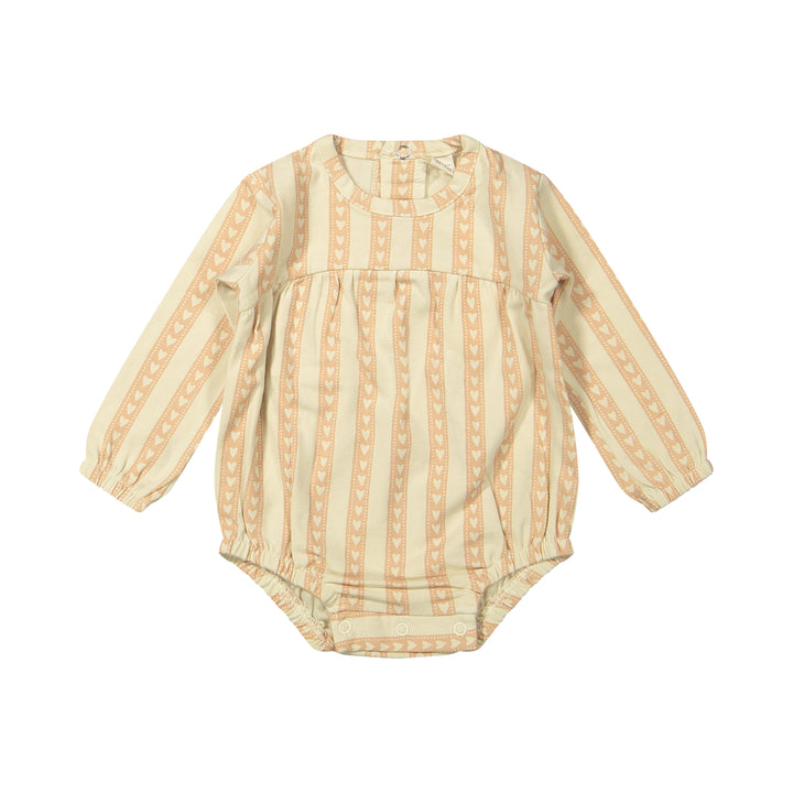 Riffle Romper Layla Baby Hearts - Romper Beige/Roze 1