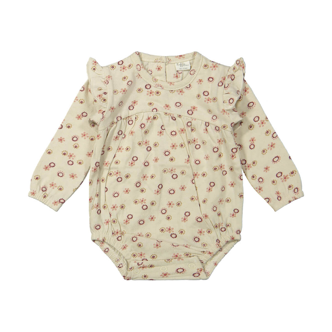 Riffle Romper Layla Longsleeve Small Flower - Meisjesromper 1