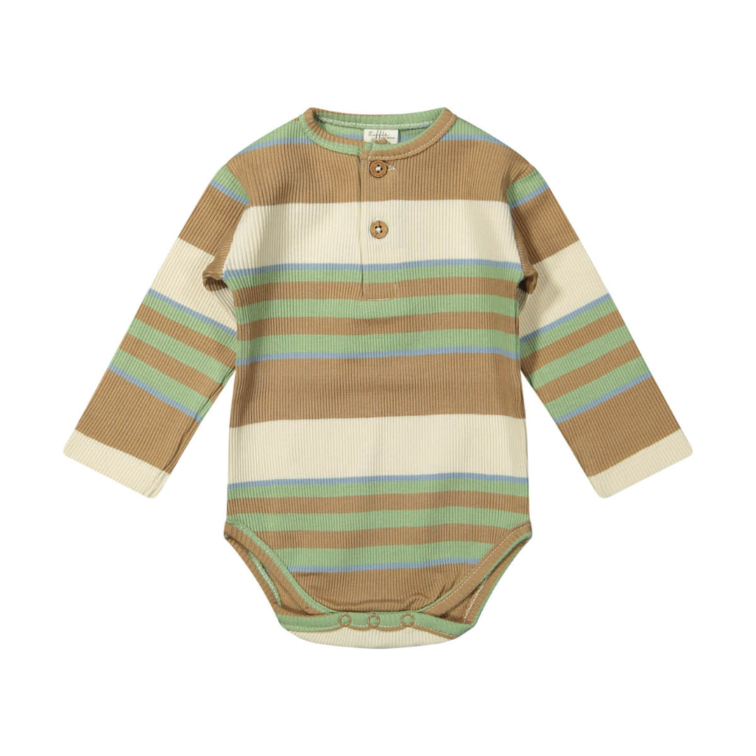 Riffle Romper Luke Rib Stripe Woven - Newborn Romper 1
