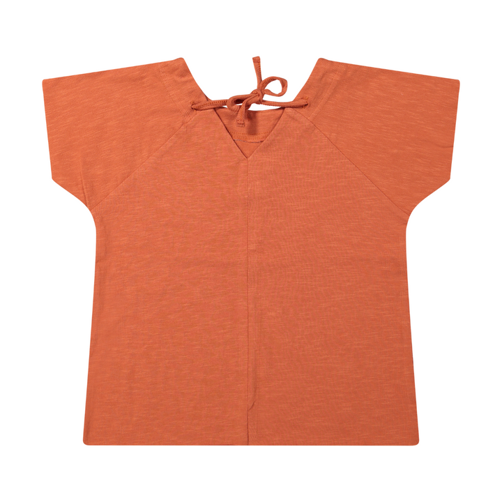 Riffle T-shirt Janne Slub Jersey Coral - Meisjes Shirt Rood 3