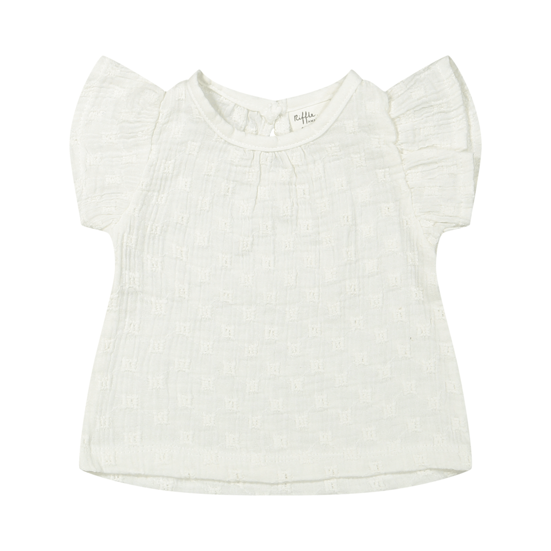 Riffle T-shirt Joan Woven - Meisjesshirt - Wit1