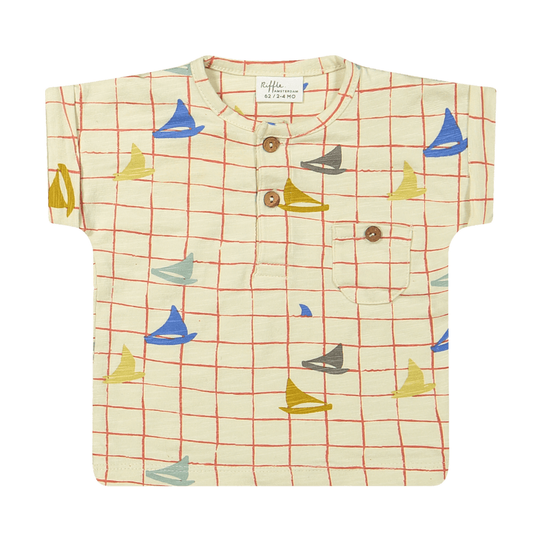 Riffle T-shirt Jord Boat - Jongensshirt Multicolor1