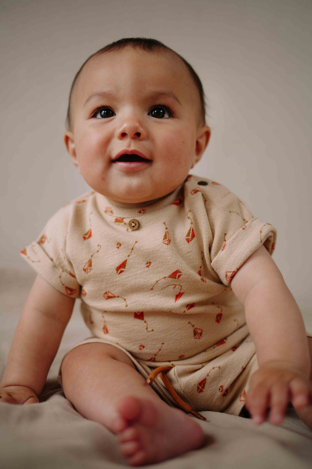 Riffle T-shirt Juul Mesh Knit Kite - Kindershirt - Beige 2