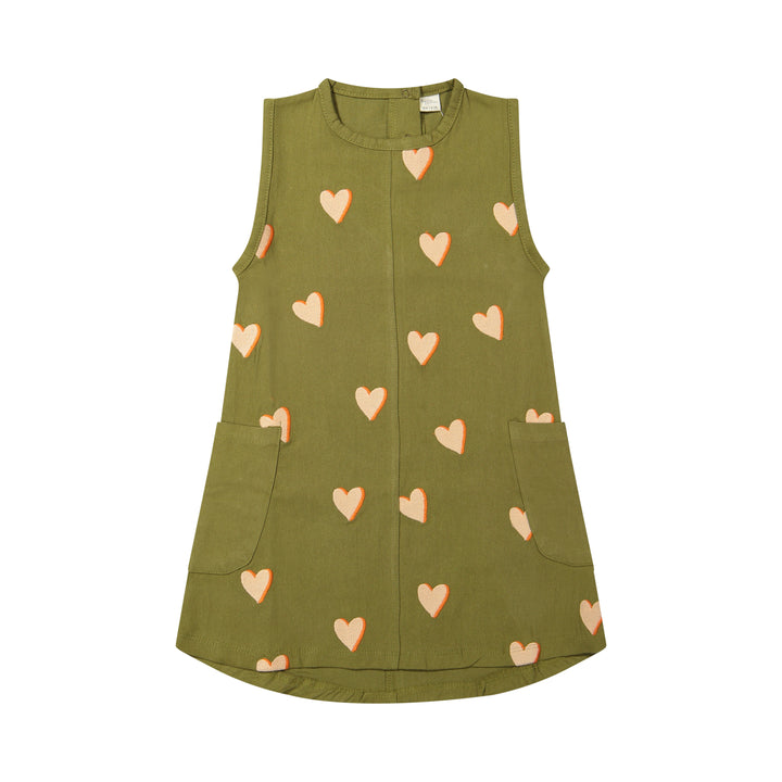 Riffle Tunic Abby Twill Embroidery Hearts - Meisjes Jurk 1
