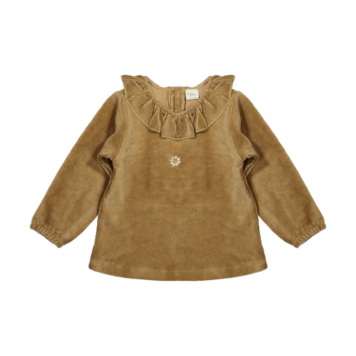 Riffle Blouse Cootje Rib Brown - Meisjes Blouse - Bruin 1