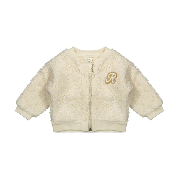 Riffle Bomber Noël Teddy Off White - Kindervest - Off White 1