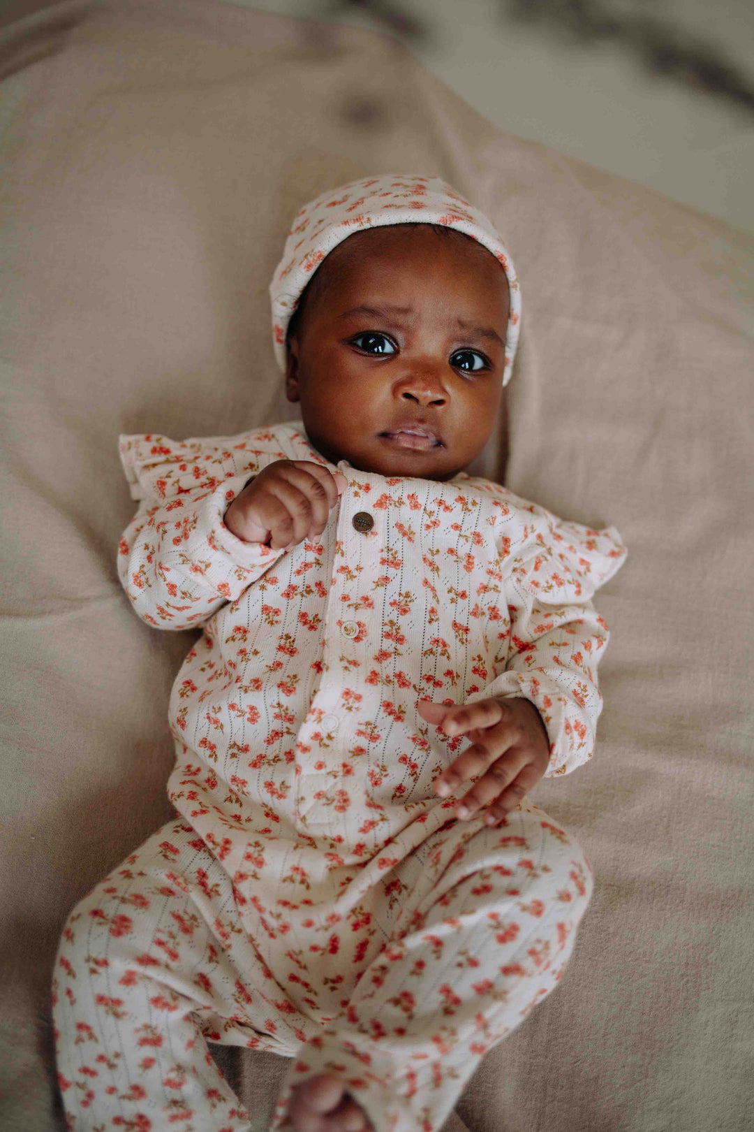 Riffle Hat Bowie Pointelle Blossom- Newborn Meisjes Muts 2