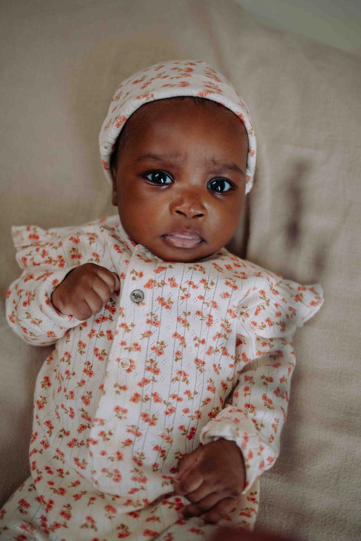 Riffle Hat Bowie Pointelle Blossom- Newborn Meisjes Muts 4