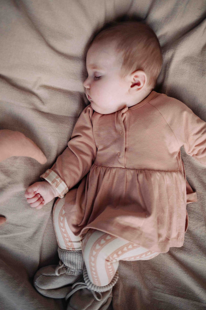 Riffle Legging Perr Baby Hearts - Newborn - Beige/Roze 2