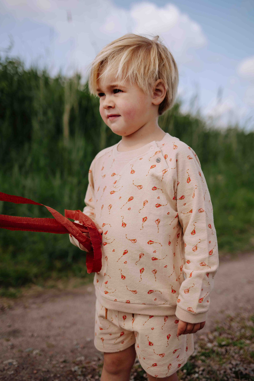 Riffle Sweater Myra Mesh Knit Kite - Kindertrui - Beige 3