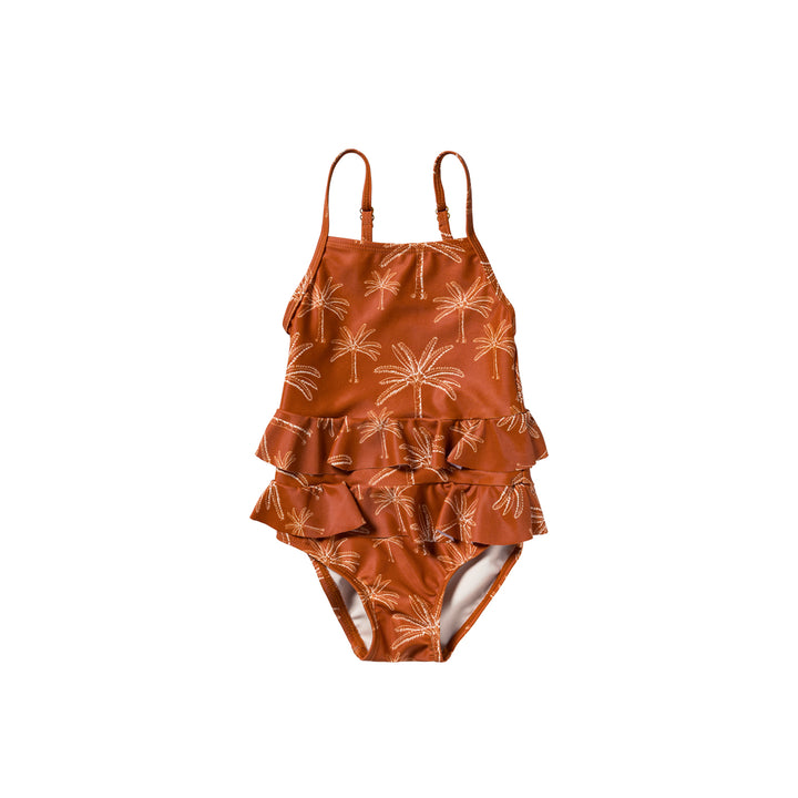 Salted Stories Palms Swimsuit - Meisjes Badbak - Bruin 1
