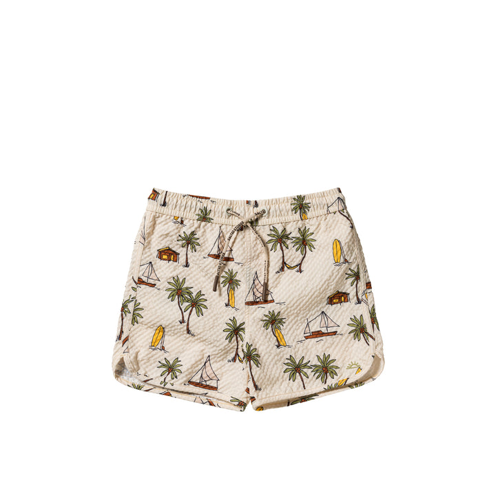 Salted Stories Sailing Swim Shorts - Jongens Zwembroek Ecru 1
