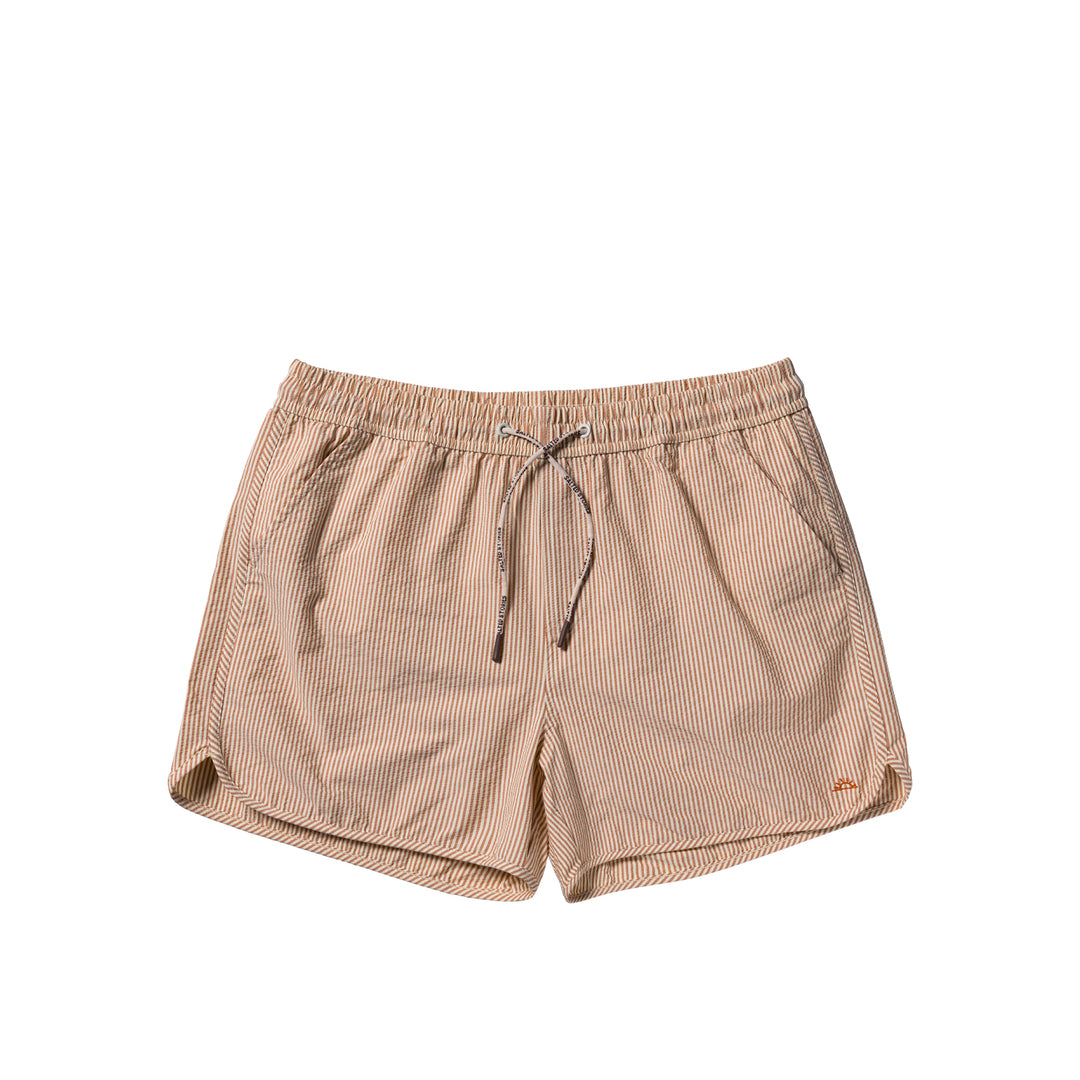 Salted Stories Seersucker Swim Short Men - Zwembroek - Bruin 1
