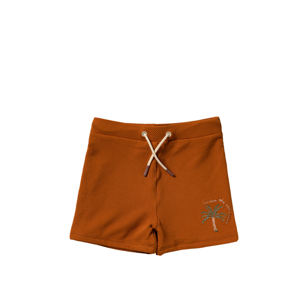 Salted Stories Solid Swim Trunks - Jongens Zwembroek - Bruin 1