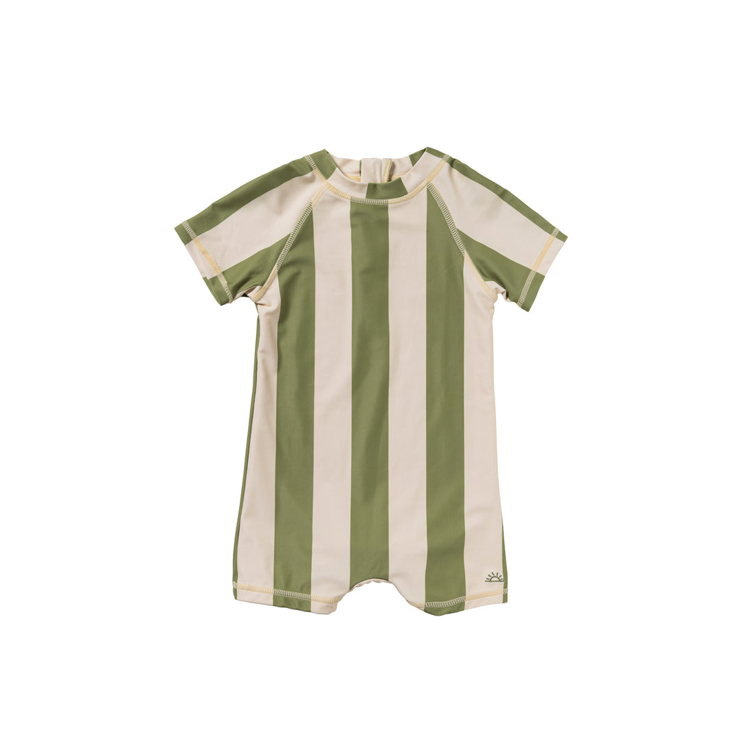 Salted Stories Wide Stripe Shortsleeve Swimsuit Boys Zwempak 1