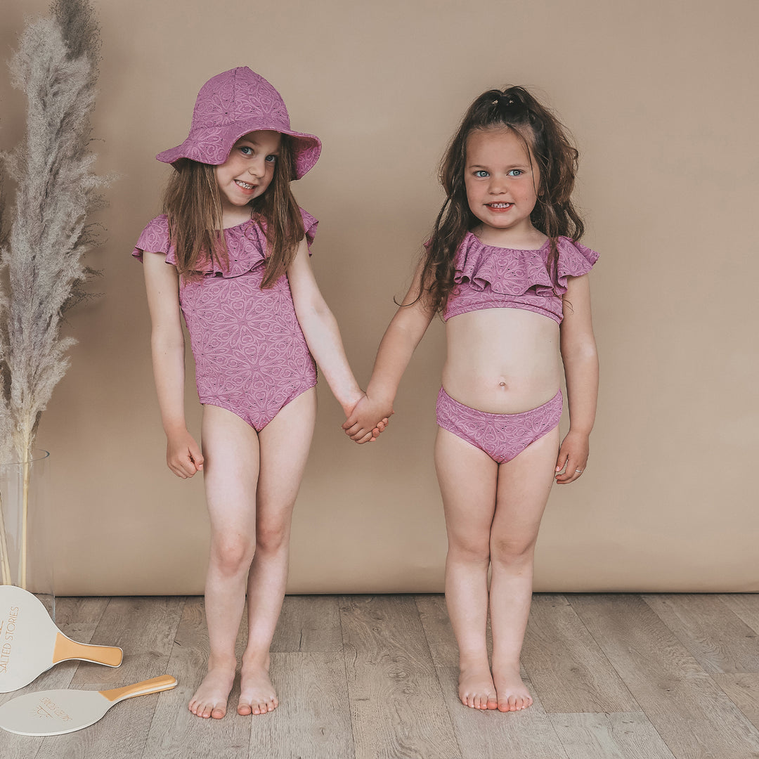 Salted Stories Broderie Bikini - Bikini Set - Paars 2