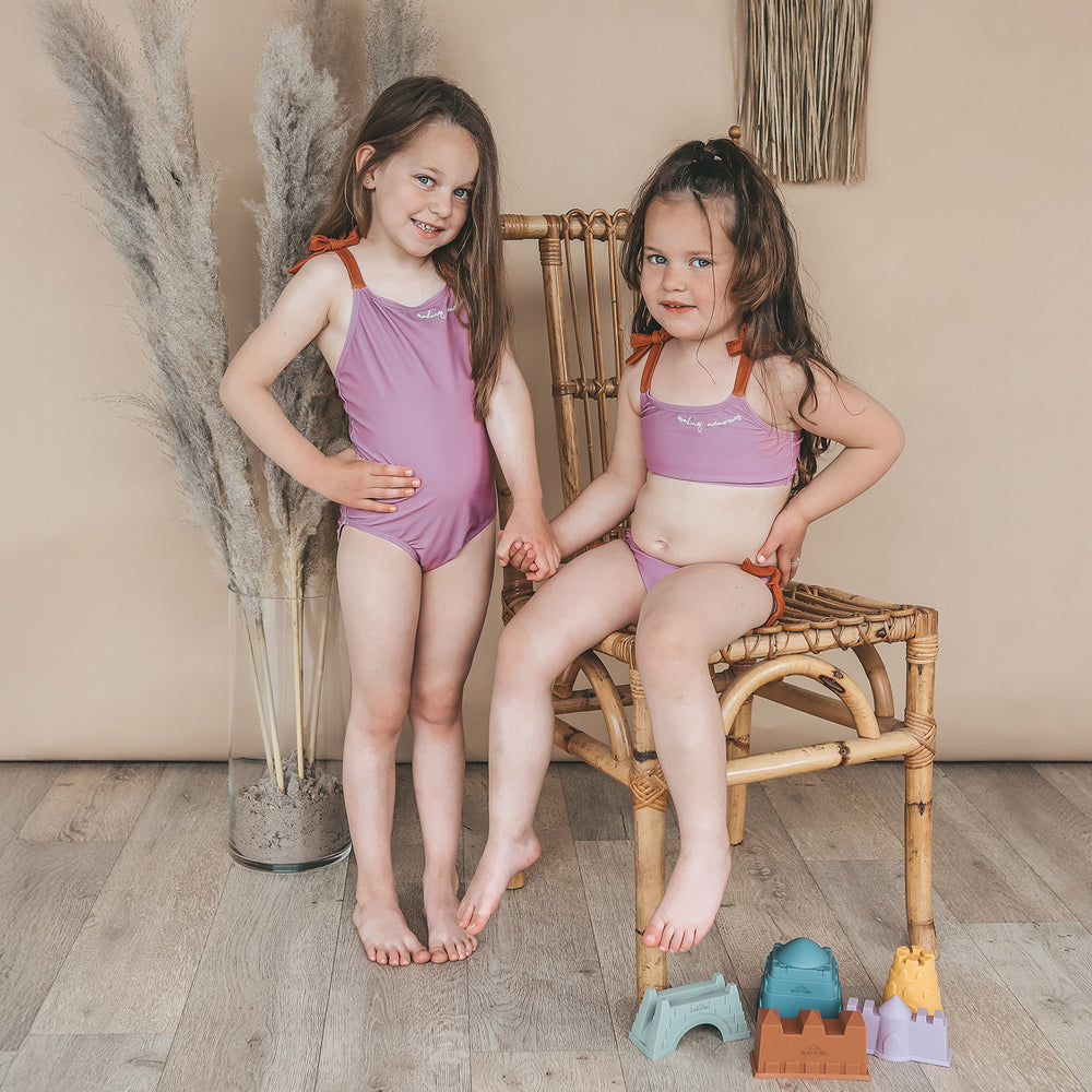 Salted Stories Colorblock Swimsuit - Meisjes Badbak - Paars 2