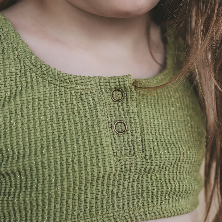 Salted Stories Glitter Crinkle Bikini - Bikini Set - Groen 3