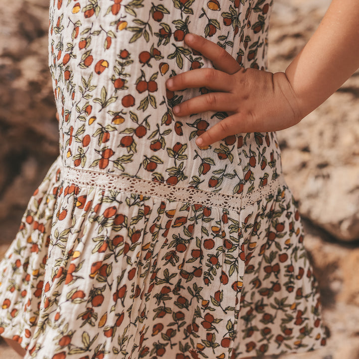 Salted Stories Pommegranate Dress - Meisjesjurk - Ecru 3