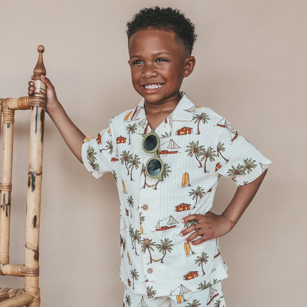 Salted Stories Sailing Loose Shirt - Jongens Shirt - Ecru 2