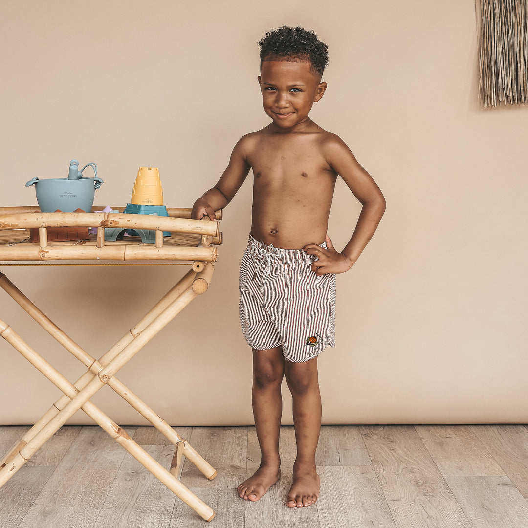 Salted Stories Seersucker Swim Shorts - Jongens Zwembroek 2