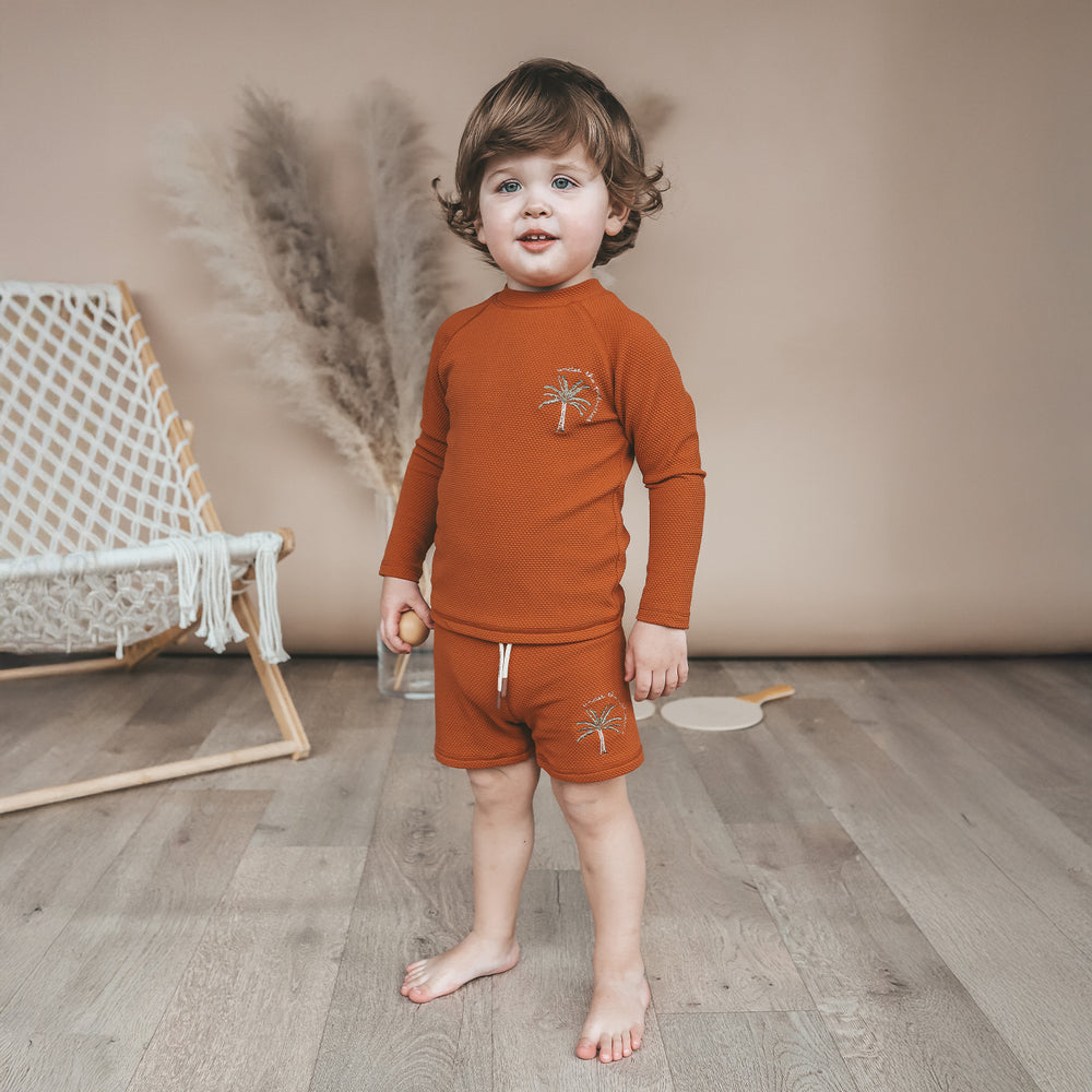 Salted Stories Solid Swim Trunks - Jongens Zwembroek - Bruin 2