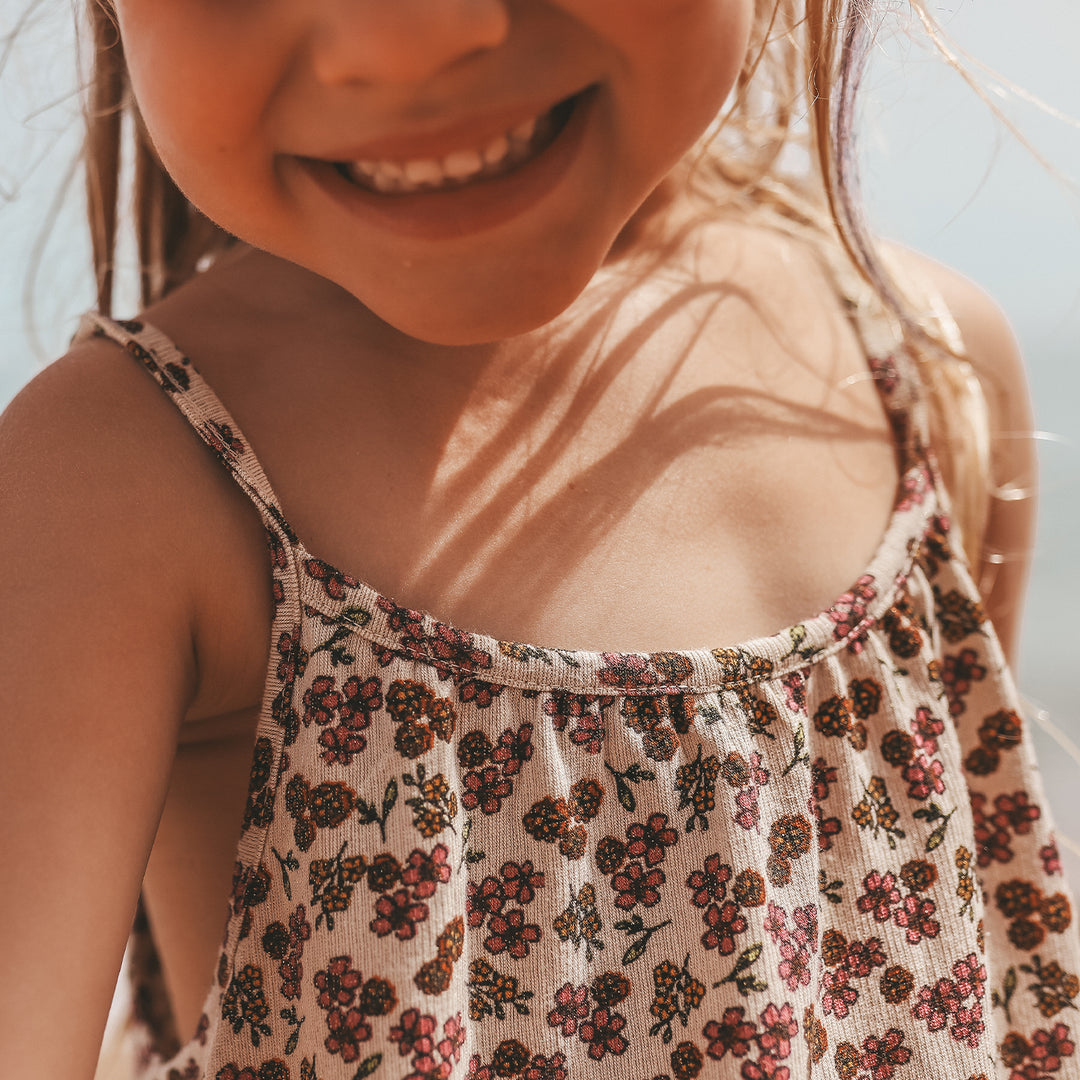 Salted Stories Sparkly Flower Dress - Meisjesjurk - Ecru 3