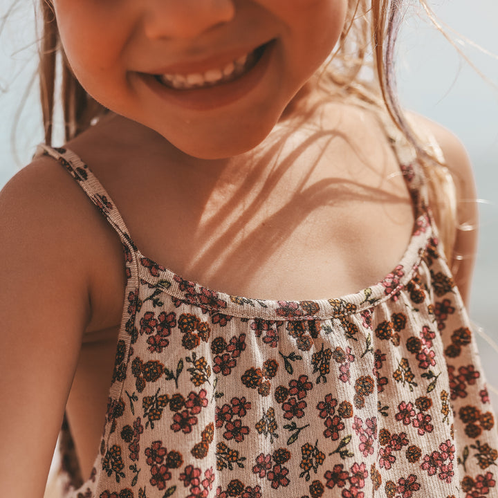 Salted Stories Sparkly Flower Dress - Meisjesjurk - Ecru 3