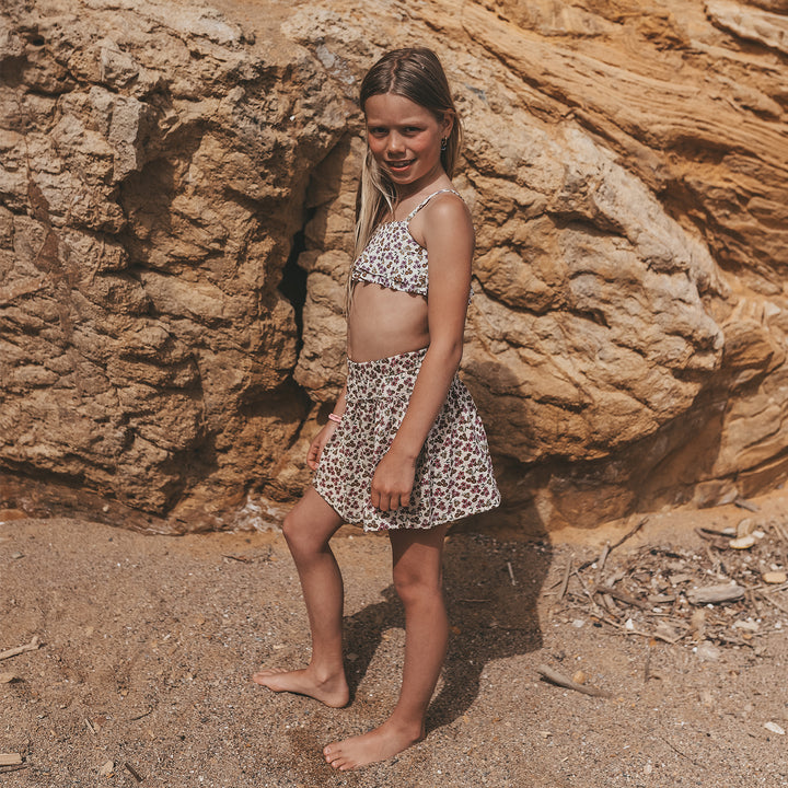 Salted Stories Sparkly Flower Skirt - Meisjesjurk - Ecru 2