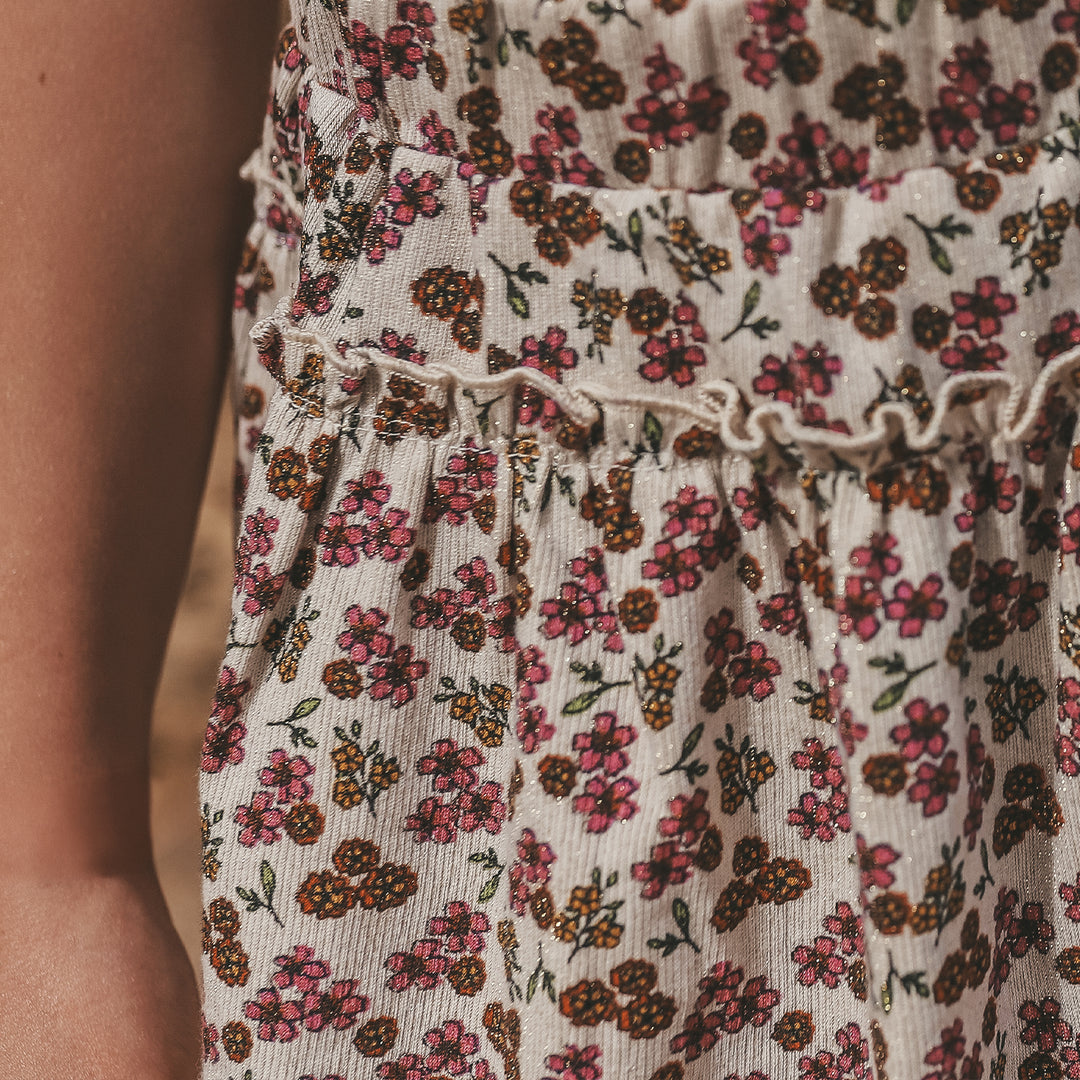 Salted Stories Sparkly Flower Skirt - Meisjesjurk - Ecru 3