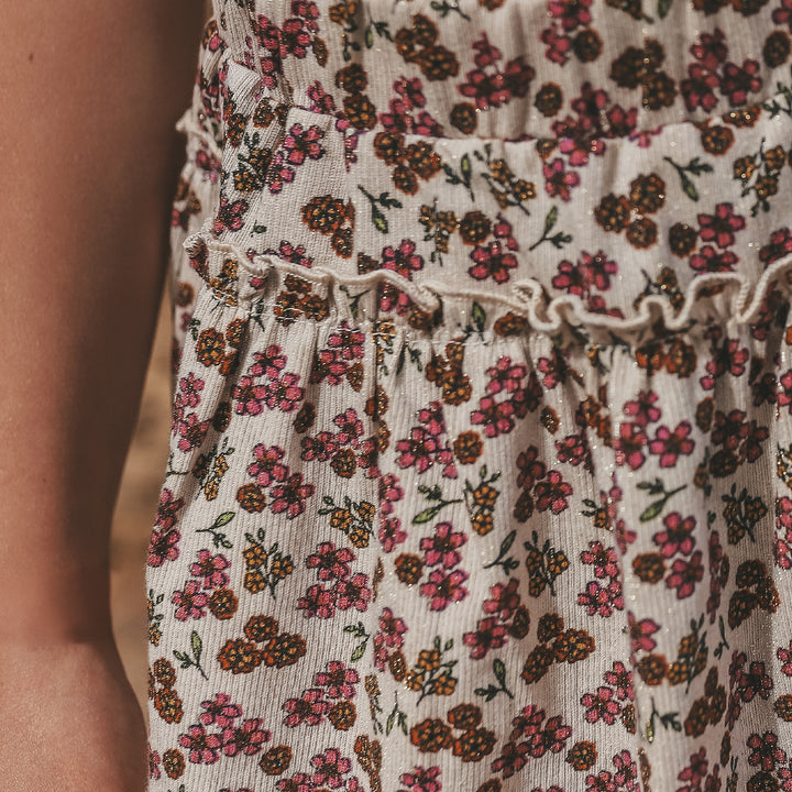 Salted Stories Sparkly Flower Skirt - Meisjesjurk - Ecru 3