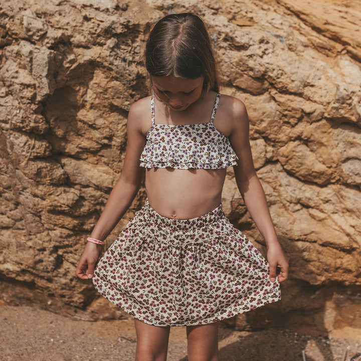 Salted Stories Sparkly Flower Skirt - Meisjesjurk - Ecru 4