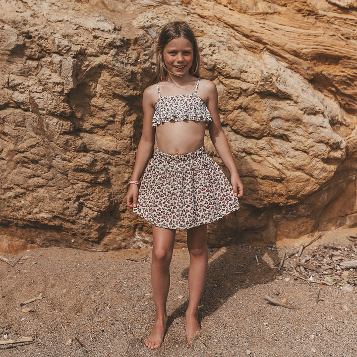 Salted Stories Sparkly Flower Skirt - Meisjesjurk - Ecru 5