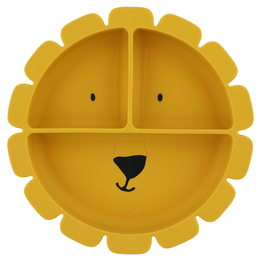 Siliconen Bord met Vakjes en Zuignap - Mr. Lion - Geel 1