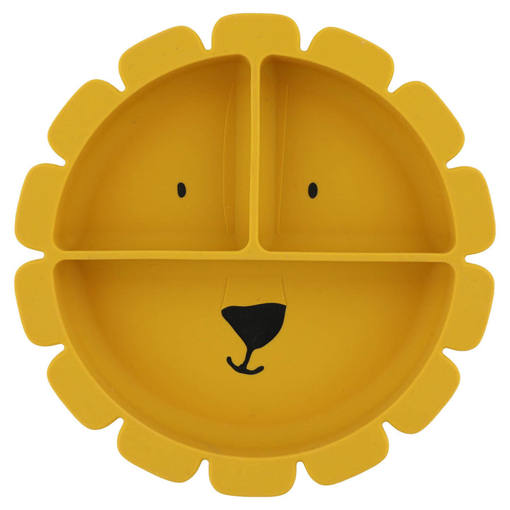 Siliconen Bord met Vakjes en Zuignap - Mr. Lion - Geel 1