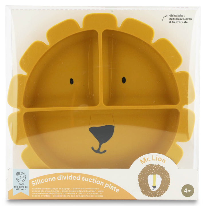 Siliconen Bord met Vakjes en Zuignap - Mr. Lion - Geel 4