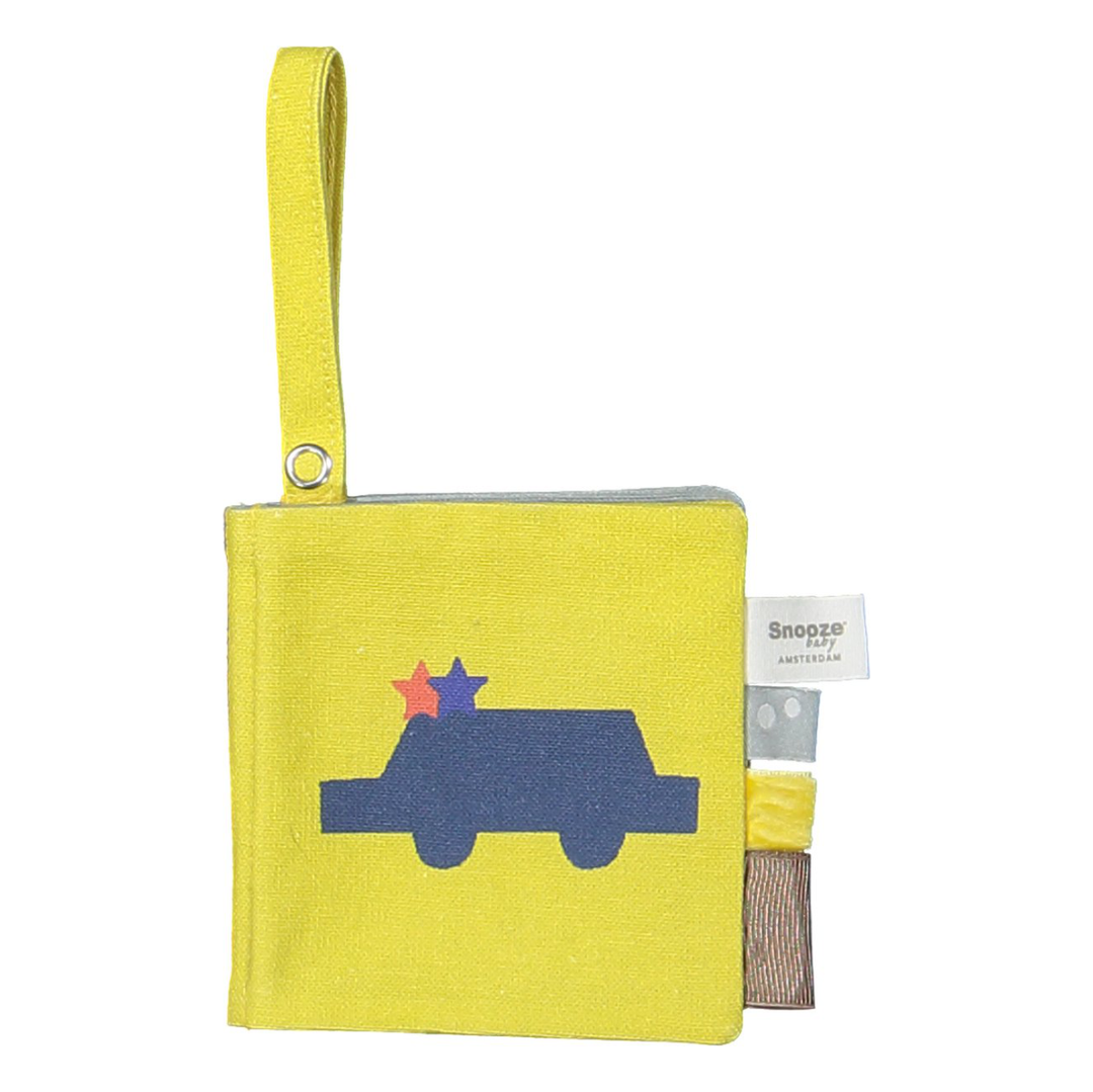 Snoozebaby Buggy Booklet Voertuigen - Knisperboekje - Geel 1
