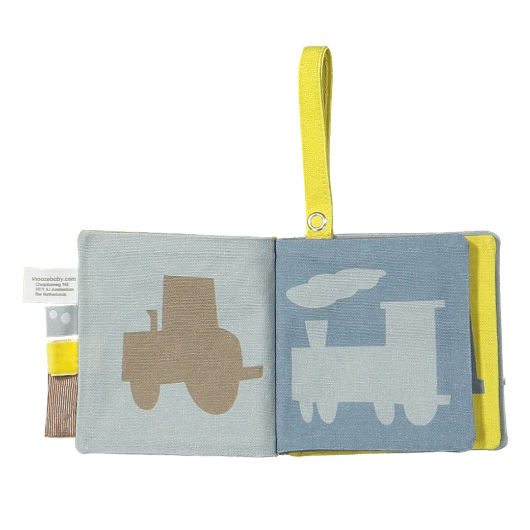 Snoozebaby Buggy Booklet Voertuigen - Knisperboekje - Geel 2