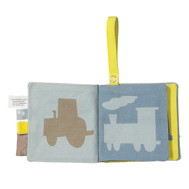 Snoozebaby Buggy Booklet Voertuigen - Knisperboekje - Geel 2