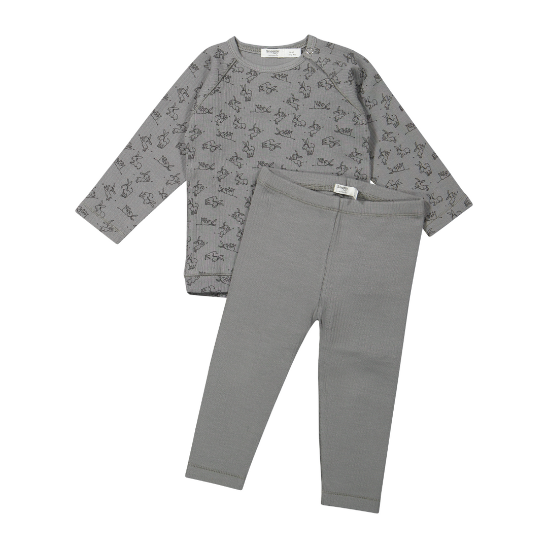 Snoozebaby Pyama Cloudy Grey - Baby Pyjama Unisex - Grijs 1